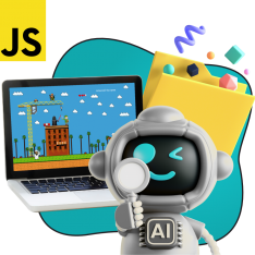 Язык программирования JavaScript + AI. Проектное обучение + геймификация + AI-помощники - КИБЕРшкола программирования для детей, компьютерные курсы для школьников, начинающих и подростков - KIBERone г. Измайлово