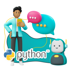 Умный чат-бот на Python - КИБЕРшкола программирования для детей, компьютерные курсы для школьников, начинающих и подростков - KIBERone г. Измайлово