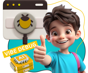 Тестирование & Vibe Debug. Охотники за багами - КИБЕРшкола программирования для детей, компьютерные курсы для школьников, начинающих и подростков - KIBERone г. Измайлово